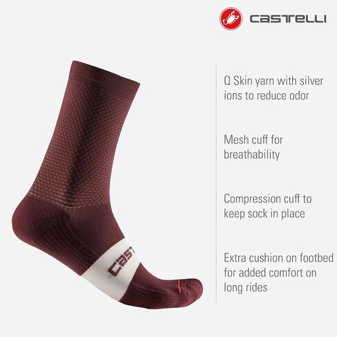 Castelli Espresso 15 Sock, Performance Cycling Apparel Sock with Arch Support & Cushion Pad in Saudi Arabia