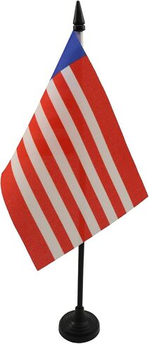 علم طاولة موزمبيق من AZ FLAG مقاس 5 بوصة × 8 بوصة - علم مكتب موزمبيق مقاس 21 × 14 سم - عصا وقاعدة بلاستيكية سوداء in Kuwait