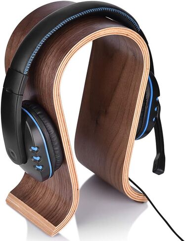 U Shape Headset Stand, Wooden Headphones Headset Holder Hanger Desk Headset Display Shelf Rack, for Almost All On-Ear Headphones in Saudi Arabia