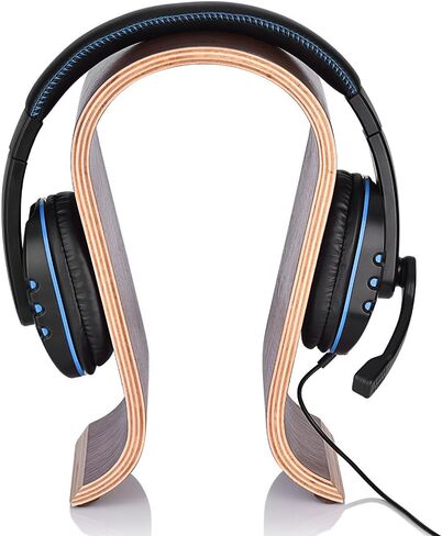 U Shape Headset Stand, Wooden Headphones Headset Holder Hanger Desk Headset Display Shelf Rack, for Almost All On-Ear Headphones in Saudi Arabia