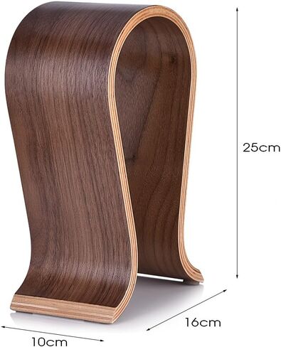 U Shape Headset Stand, Wooden Headphones Headset Holder Hanger Desk Headset Display Shelf Rack, for Almost All On-Ear Headphones in Saudi Arabia