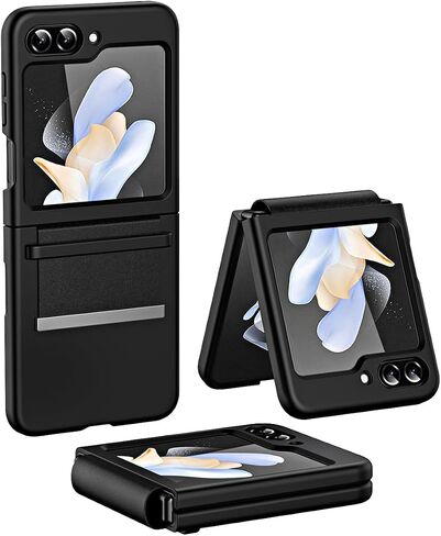 Miimall Compatible with Samsung Galaxy Z Flip 5 Case, [Slim Thin] [Non-Slip] [Anti-Drop] [Scratch Resistance] [Folding Hinge Protection] Protective Phone Case for Samsung Galaxy Z Flip 5 5G (Black) in Saudi Arabia