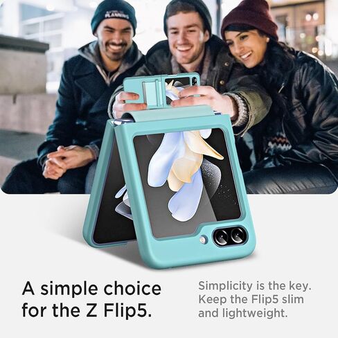 Miimall Compatible with Samsung Galaxy Z Flip 5 Case, [Slim Thin] [Non-Slip] [Anti-Drop] [Scratch Resistance] [Folding Hinge Protection] Protective Phone Case for Samsung Galaxy Z Flip 5 5G (Black) in Saudi Arabia