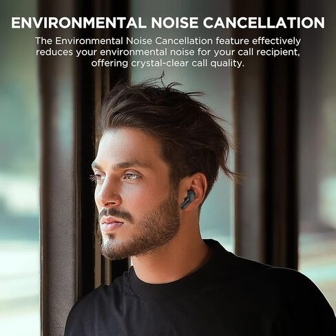 HTC True Wireless Earbuds 1 Bluetooth 5.1 with USB-C Charging Case, 32-Hour Playtime, Built-in Microphone with ENC, Touch Control Wireless Earbuds in Kuwait