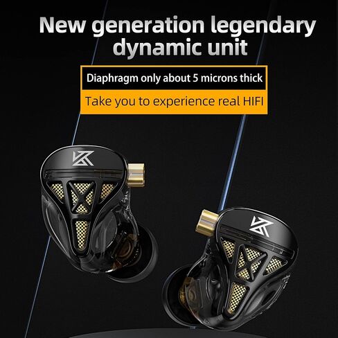 YINYOO KZ DQS Wired Earbuds, Metal Dynamic HiFi in Ear Monitor Headphone Semi-Open Earphone, Music Travel Sports Game Deep Bass Earphone with Detachable Cables in Saudi Arabia
