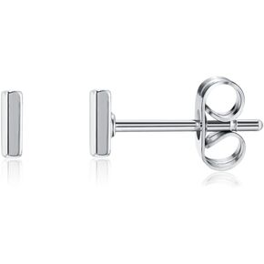 Minimalist Geometric Tiny Hollow Stud Earrings for Women Teen Girls Cartilage Second Hole Sensitive Ear Fashion Mini Huggie Cubic Zirconia Post Hypoallergenic Gifts for Best Friend Birthday Daughter