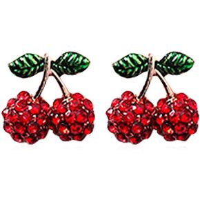 Cute Red Radish Strawberry Flower Apple Cherry Stud Earrings S925 needle Vivid Mushroom Vegetable Fruit Fashion Stud Earrings for Women Gilrs Best Present Gift for Birthday CHristmas New Year
