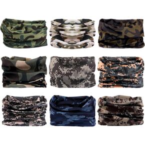 Neck Gaiter for Men Women Headwear Bandana Head Wrap Face Scarf Mask Cover Warmer Balaclava-Seamless & Versatile