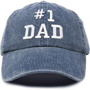 DALIX #1 Dad Hat Number One Vintage Cotton Baseball Cap
