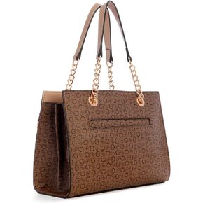 GUESS Lyndall Signature Print Satchel in Kuwait