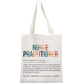 NP Gift Nurses Practitioner Definition Gift Tote Bag for RN Nursing Graduation Birthday Christmas Nurse's Day