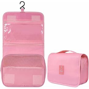 Toiletry Bag for Women Man Hanging Makeup Bags Organizer Travel Bag for Toiletries Cosmetic Bag Waterproof Bathroom Shower Bag with Hook (Black)
