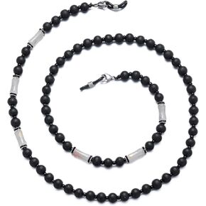 Glasses Chain, Handmade Wooden Beads Eyeglasses Chain Stylish Sunglasses Chain Glasses Strap Lanyard for Men Women