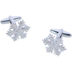 Trafalgar Men's Let It Snow Snowflake Novelty Cufflinks (1 Pair)