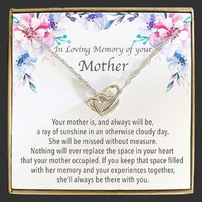 قلادة هدية تذكارية بعبارة in Memory of Your Mother - هدية تذكارية لأمي الحزن هدية أم قلادة تذكارية - مجوهرات الأم