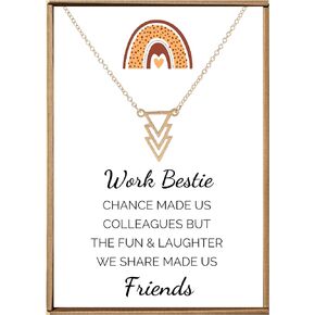 Coworker necklace, Work bestie gifts for women, Coworker gifts for women, Going away gift for Coworker leaving gifts for women, Gifts for co workers women, Coworker birthday gifts, Christmas gifts for