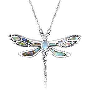 CUOKA MIRACLE Dragonfly Necklace 925 Sterling Silver Abalone Dragonfly Necklace for Women mit Moonstone Dragonflies Pendant Jewelry Christmas Birthday Gifts for Women Men Mom Girlfriend in Kuwait