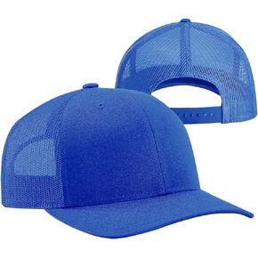 TZ Promise Men Women Plain Cotton Trucker Cap with Breathable Mesh Back, Snapback Baseball Hats