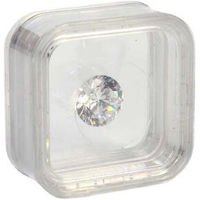 2 Pcs Gemstone Display Box Floating Frame Loose Diamond Gemstone Case Small Plastic Jewelry Storage Container Organizer for Jewelry Gems Coins Medallions Displaying (Transparent)