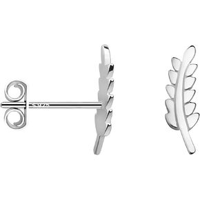 SOFIA MILANI - Women's Earrings 925 Silver - Leaf Twig Stud Earrings - 20679 in Kuwait