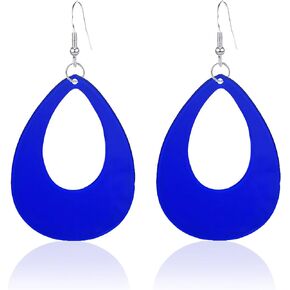 70s 80s 90s Neon Oval Earrings Women Retro Earrings for Women Girl Retro 80s Halloween Party Costume Accessory