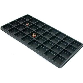 FindingKing Black 32 Slot Travel Jewelry Charm Earring Display Tray Insert