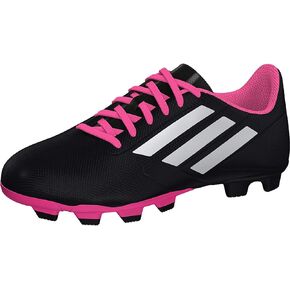 adidas Performance Conquisto Firm-Ground J Soccer Cleat ,Black/White/Solar Pink,3.5 M US Big Kid