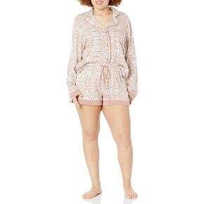 Cosabella Women's Bella Printed Long Sleeve Top & Boxer Set