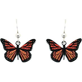 Monarch Butterfly Earrings by d'ears Non-Tarnish Sterling Silver French Hook Ear Wire WARNING: Only d'ears and Hour Loop are authorized sellers.
