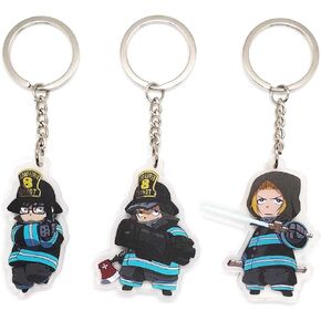EBTY DREAMS Inc. - Set of 3 Fire Force Acrylic Keychain Arthur Boyle, Akitaru Oubi, Takehisa Hinawa v1