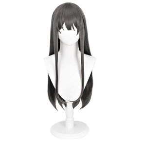 Soyusunny Short Bob Cosplay Wigs for Women with Bangs Girls (Blue)