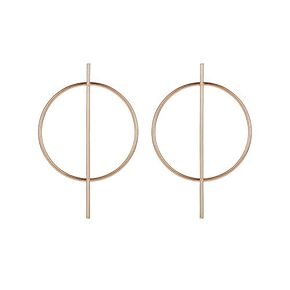 DoubleNine Large Hoop Earring Geometric Chic Modern Minimalist Wedding Jewelry Gift for Women (gold)