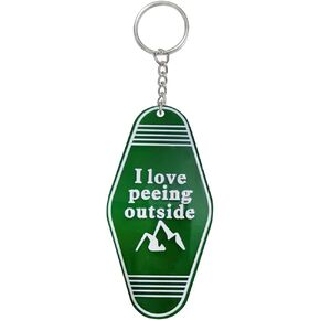 Funny Keychain I Love Peeing Outside Keychain Gag Gifts Novelty Hotel Keychain Vintage Motel Keychain