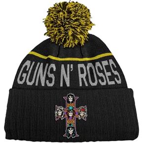 Rock Off Guns N’ Roses Men's Cross Beanie Black