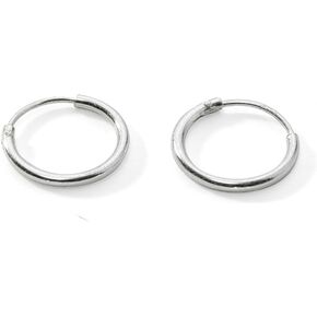 Silverline Jewelry 925 Sterling Silver Small Endless Hoop Earrings Cartilage, Nose and Lips, 12mm (0.47 Inch) in Kuwait