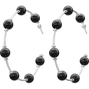 Fashion Pearl Hoop Earrings for Women Hypoallergenic Pearl Drop Dangle Earrings