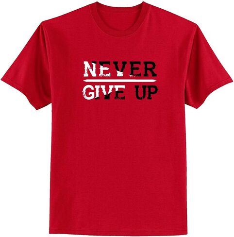 ADRO Men's Naver Give Up Design Printed T-Shirt in Saudi Arabia