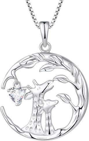 STARCHENIE Giraffe Necklace 925 Sterling Silver Heart Pendant Animal Jewelry for Women in Saudi Arabia