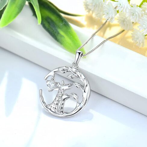 STARCHENIE Giraffe Necklace 925 Sterling Silver Heart Pendant Animal Jewelry for Women in Saudi Arabia