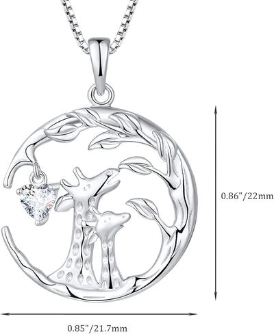 STARCHENIE Giraffe Necklace 925 Sterling Silver Heart Pendant Animal Jewelry for Women in Saudi Arabia
