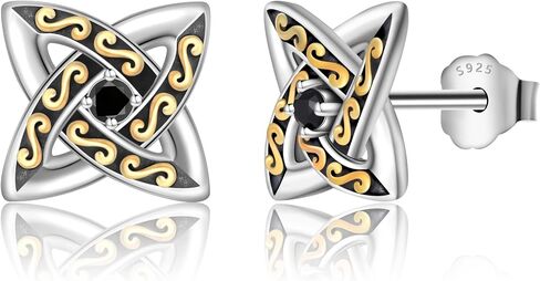 CHIC & ARTSY Celtic Earrings 925 Sterling Silver Good Luck Celtic Knot Drop Dangle Earrings Irish Fine Jewelry For Women in Saudi Arabia