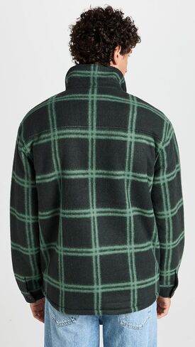 Vince Men's Windowpane Sherpa Shirt JKT in Saudi Arabia