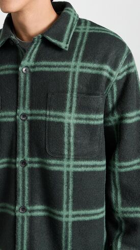 Vince Men's Windowpane Sherpa Shirt JKT in Saudi Arabia