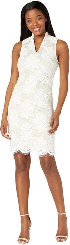 Vince Camuto Women's Lace High Neck Bodycon Dress with Scallop Hem in Saudi Arabia