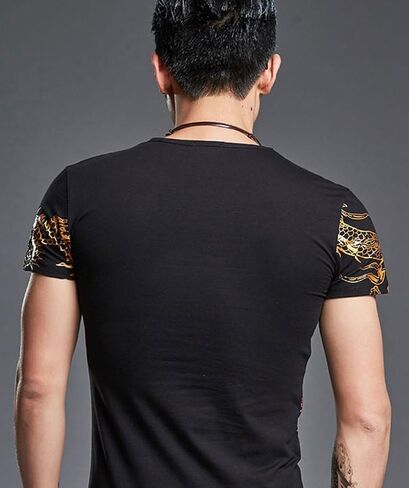 CRBT Mens Form Fitting T Shirt Soft Cool Unique Short Sleeves Top Muscle Cotton Shirts in Kuwait