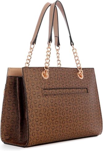 GUESS Lyndall Signature Print Satchel in Kuwait