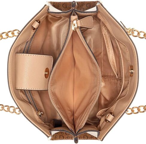 GUESS Lyndall Signature Print Satchel in Kuwait