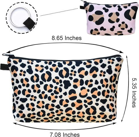 2 Pcs Cosmetic Bag for Women Small Make Up Bag Waterproof Travel Toiletries Pouch with Zipper for Organizing Small Items, Gift Bags for Birthday Christmas(Daisy Flower 1) in Saudi Arabia