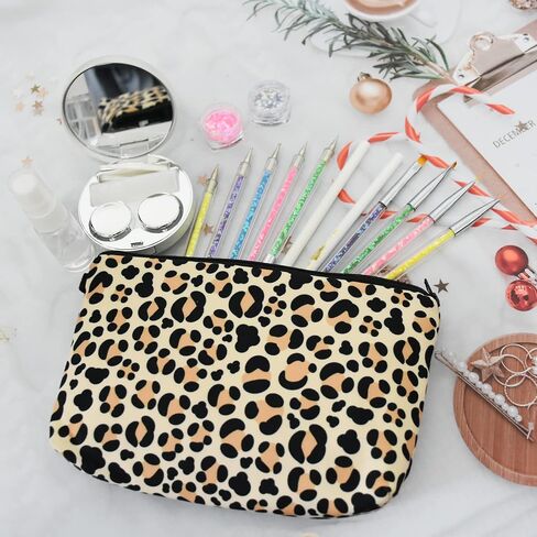 2 Pcs Cosmetic Bag for Women Small Make Up Bag Waterproof Travel Toiletries Pouch with Zipper for Organizing Small Items, Gift Bags for Birthday Christmas(Daisy Flower 1) in Saudi Arabia