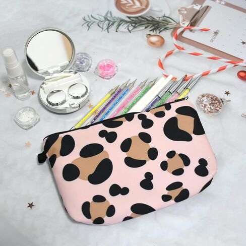2 Pcs Cosmetic Bag for Women Small Make Up Bag Waterproof Travel Toiletries Pouch with Zipper for Organizing Small Items, Gift Bags for Birthday Christmas(Daisy Flower 1) in Saudi Arabia